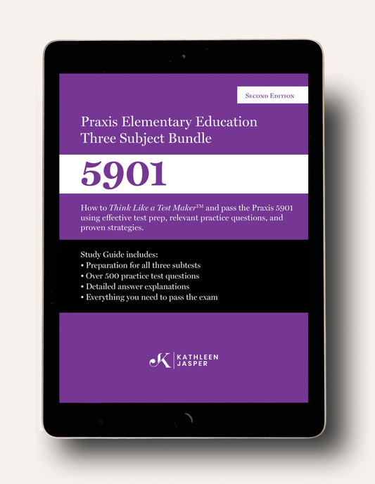 Praxis 5901 Elementary Education: 3 Subject Study Guide (Math, Social Studies, Science)