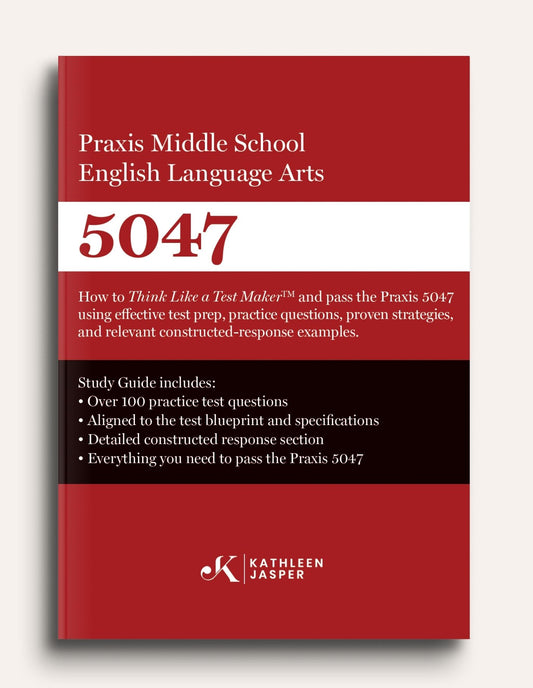 Praxis Middle School English Language Arts 5047 Study Guide - Paperback