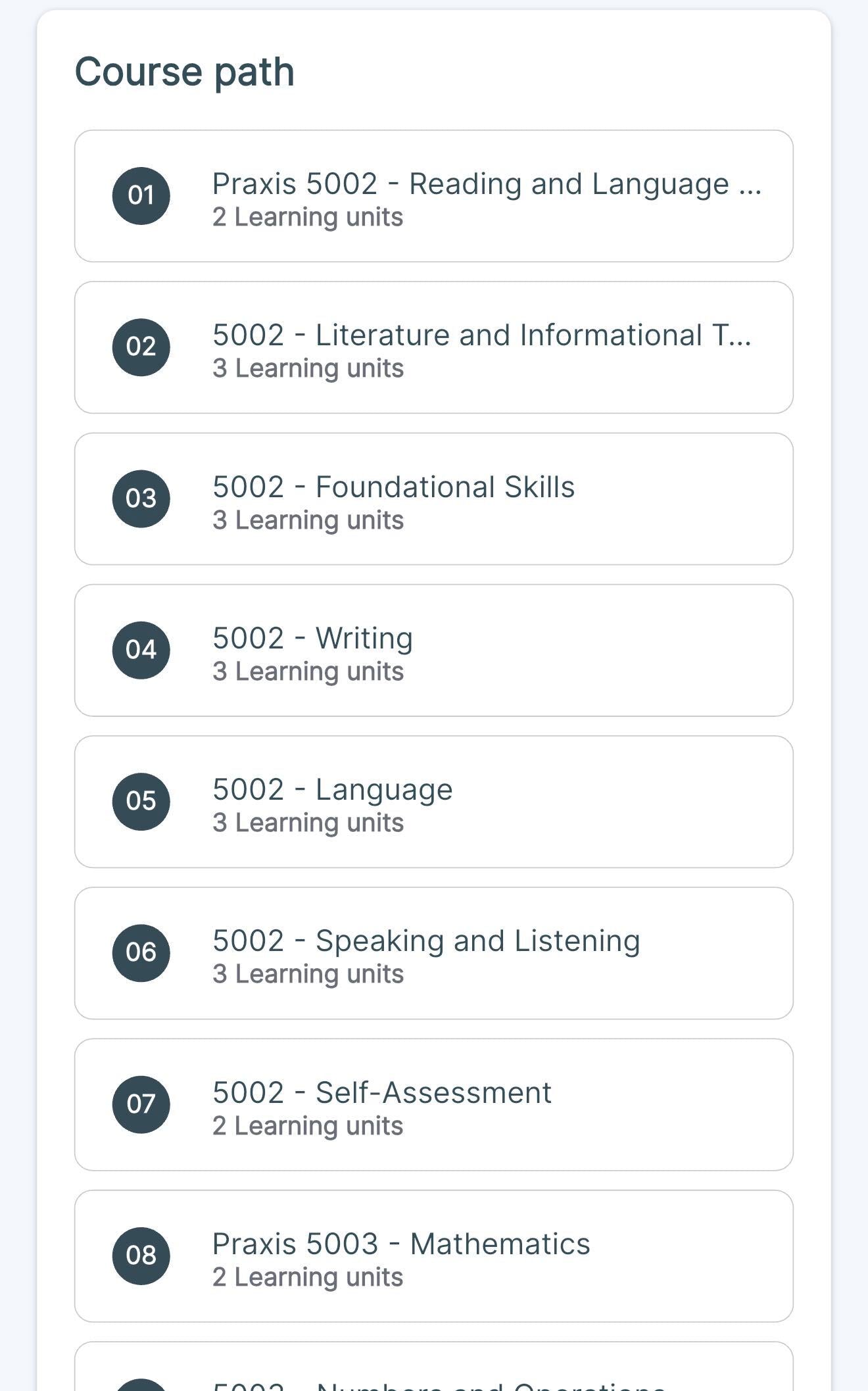Praxis II Elementary Education 5001 - Online Course
