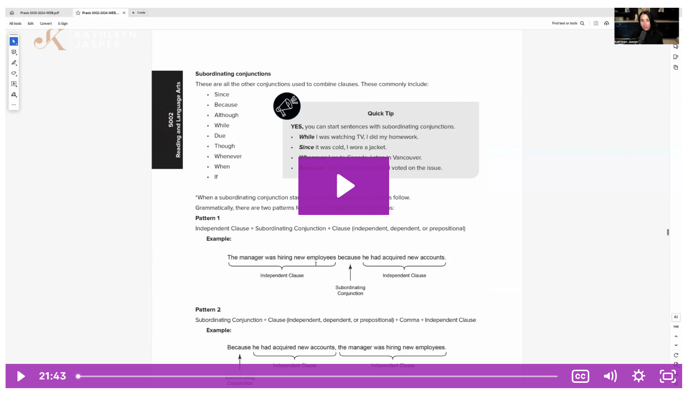Praxis II Elementary Education 5001 - Online Course