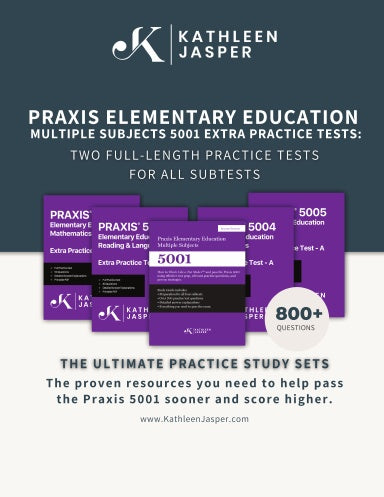 Praxis 5001 Extra Practice Tests: Two Full-Length Practice Tests For All Subtests Paperback